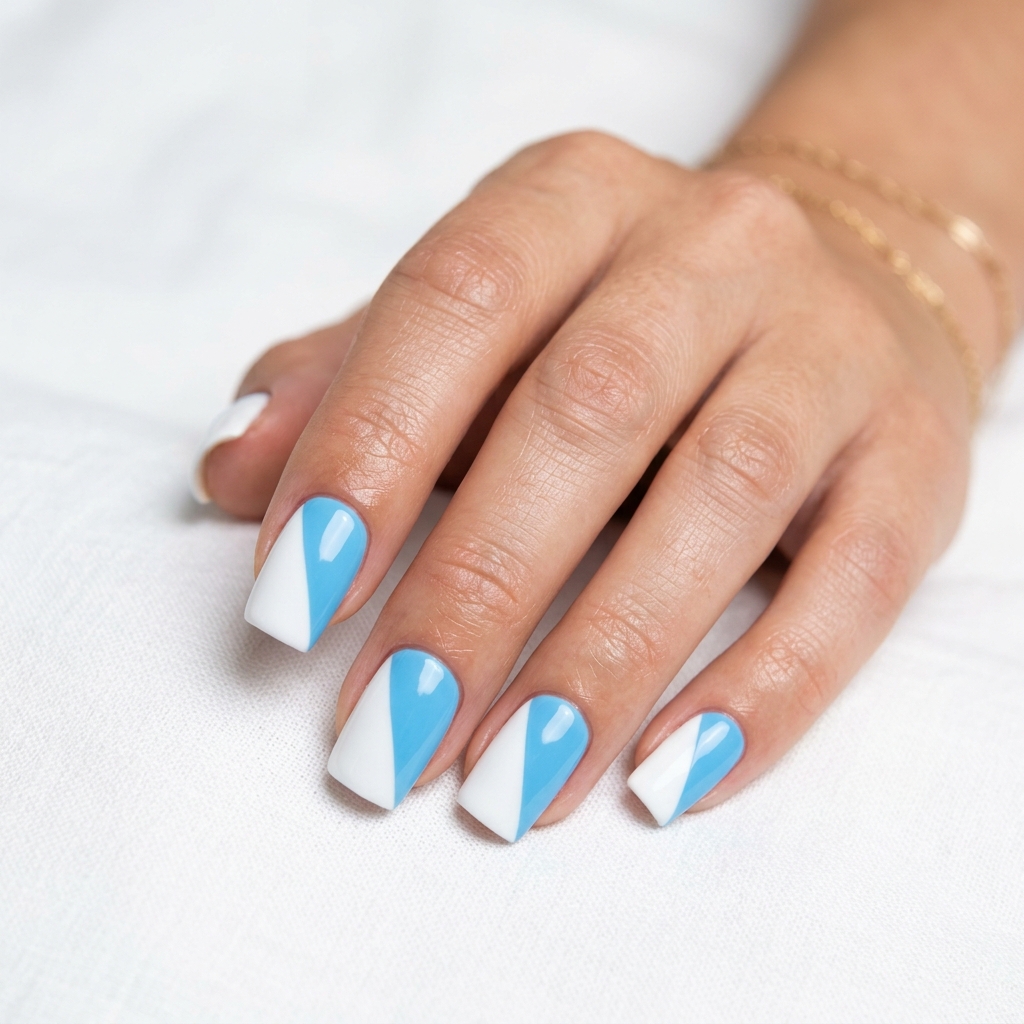 Simple Geometric Summer Nail Ideas
