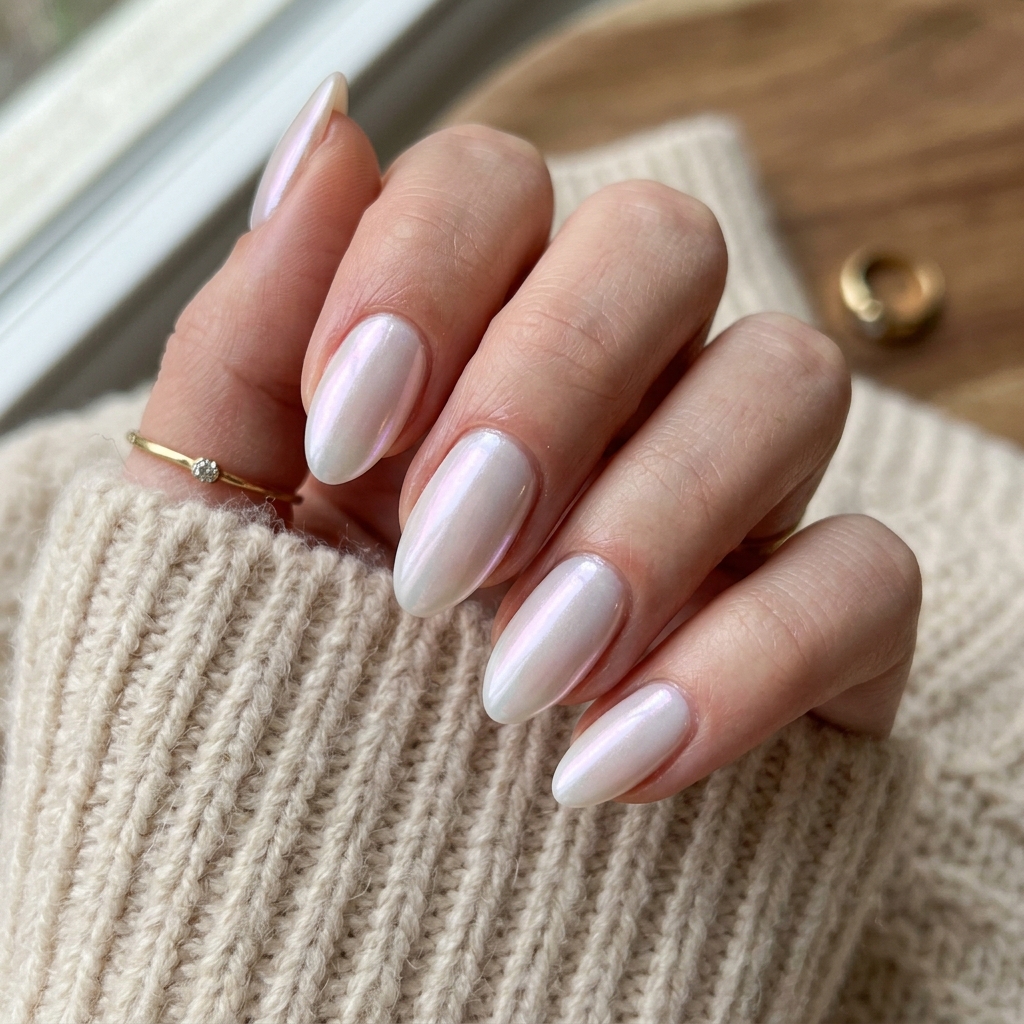 Short Almond Nails Ideas: 30 Elegant Ways to Style a Practical Shape 27 Glazed Short Almond Nail Idea