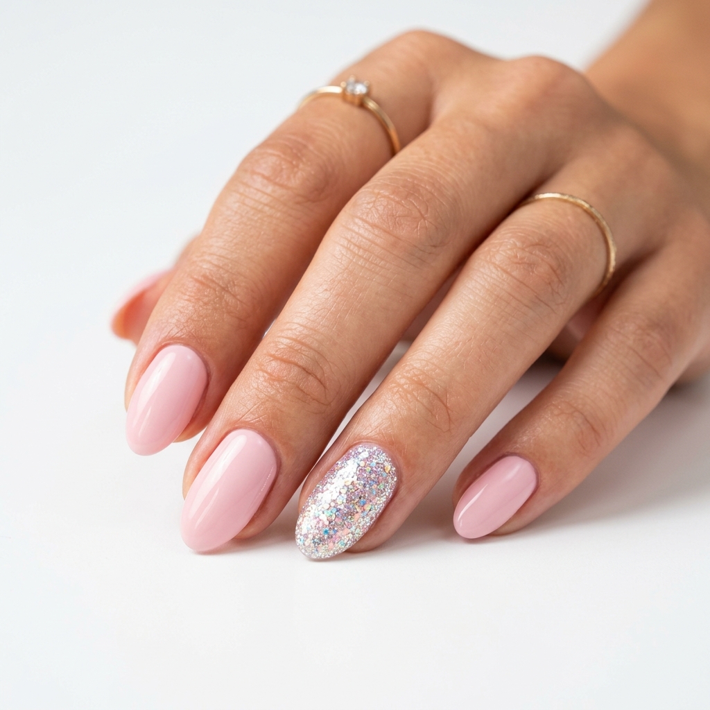 Glitter Simple Summer Nail Ideas