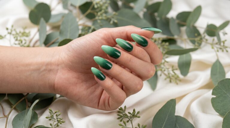 Green Ombre Nails