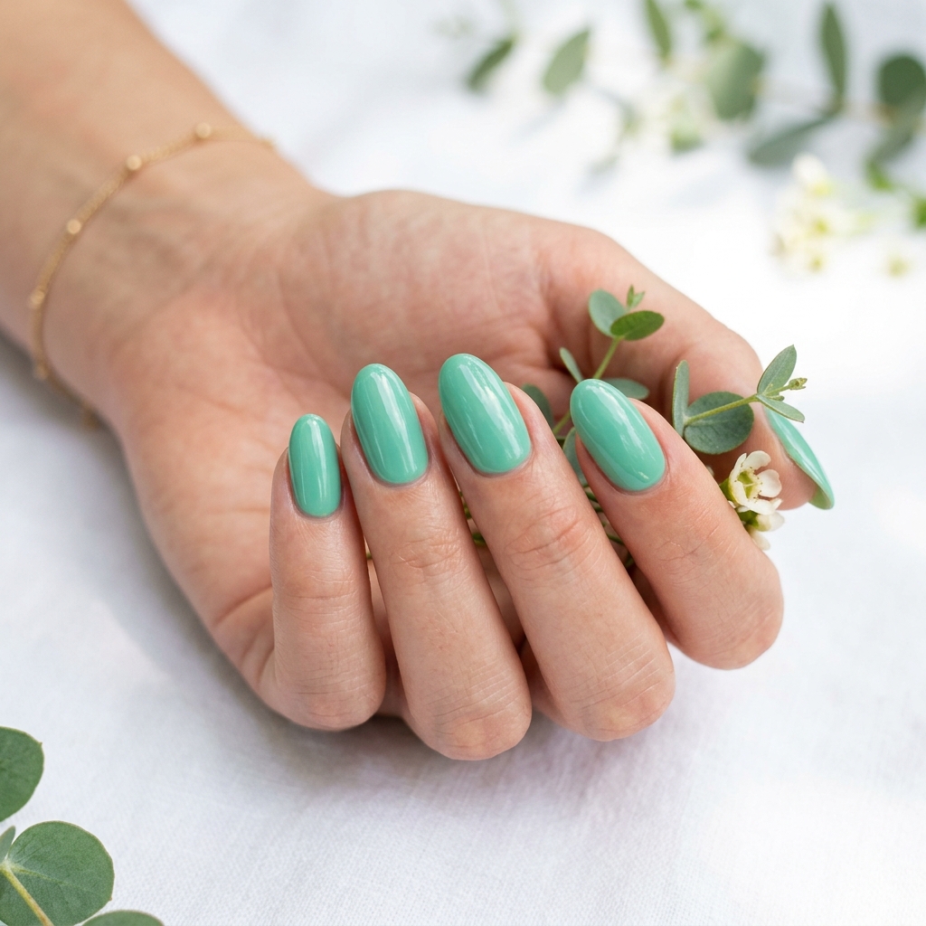 Simple Green Summer Nail Ideas