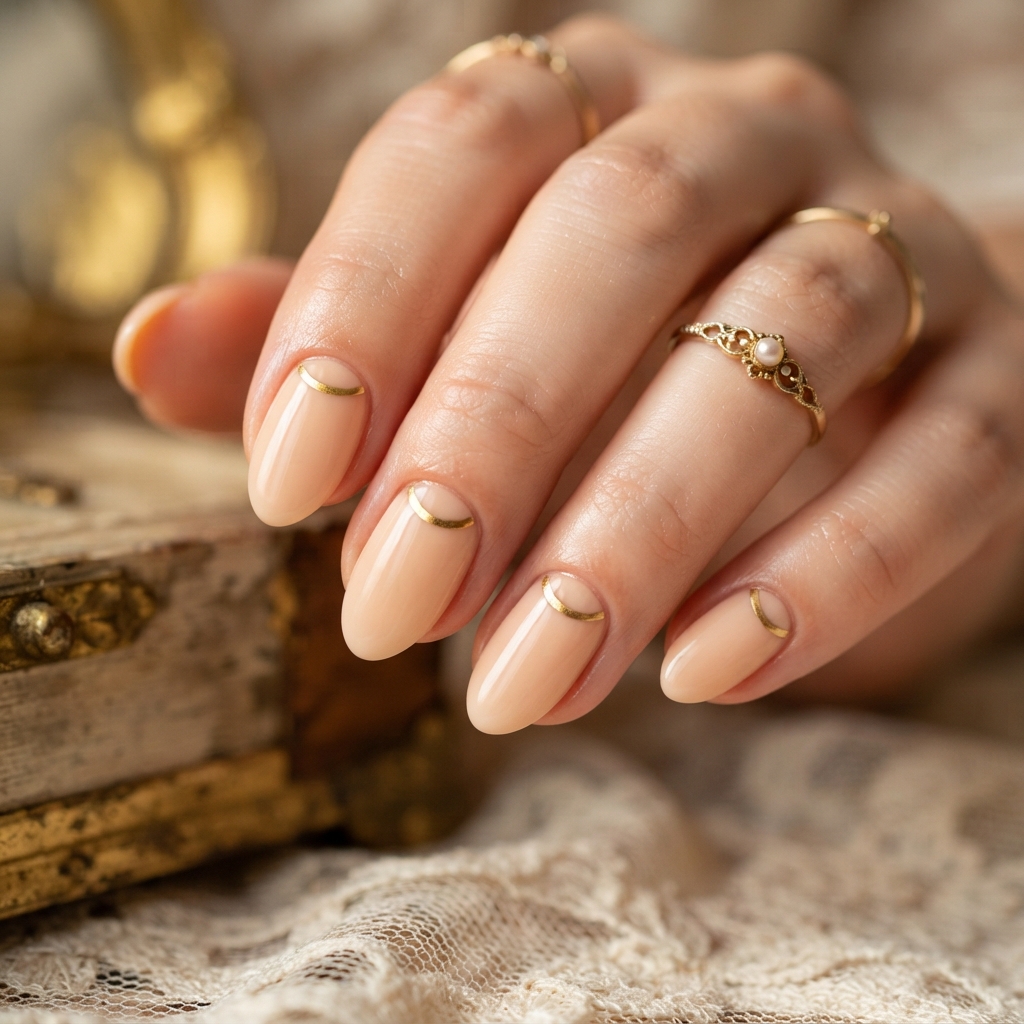 30 Simple Nail Art Ideas to Spark Your Creativity 23 Half Moon Simple Nail Art Ideas