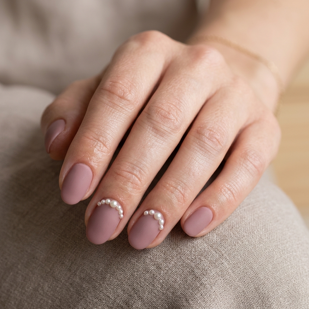 30 Pearl Nails Ideas to Inspire Your Next Manicure 11 Matte Pearl Nails Ideas