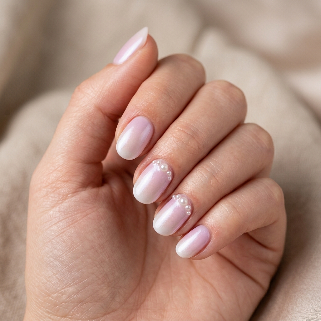 30 Pearl Nails Ideas to Inspire Your Next Manicure 5 Pearl Ombre Nails Ideas