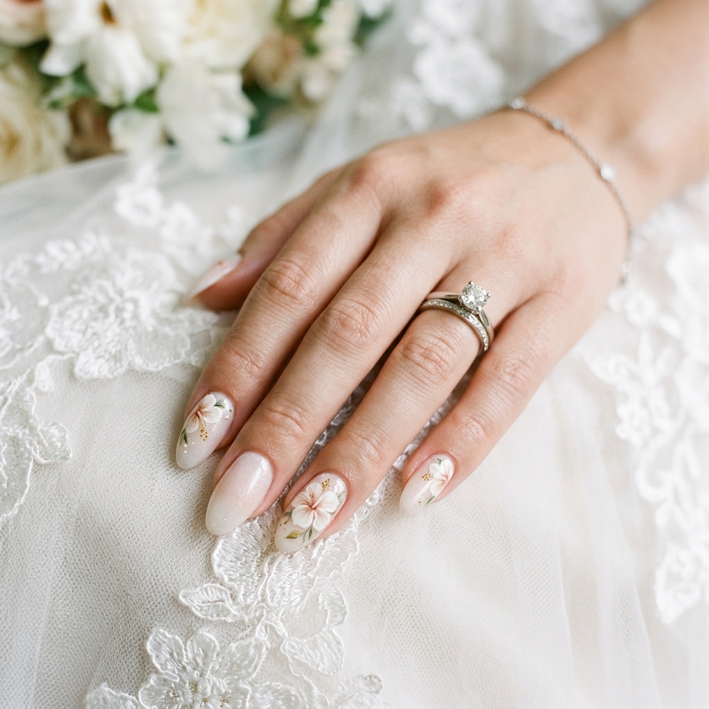 Art for Weddings hibiscus flower nails Ideas