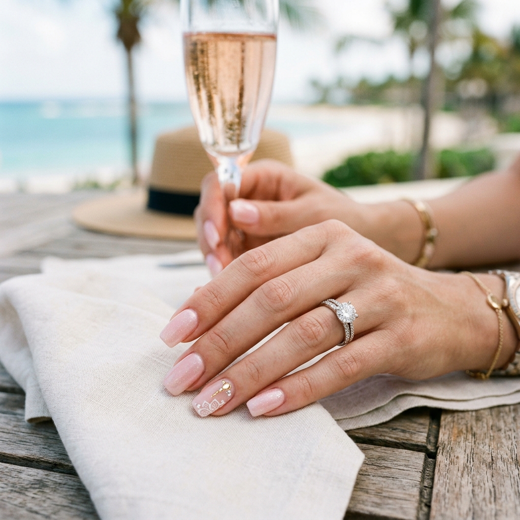Vacation Nails Ideas: 30 Fun and Breezy Ways to Style Your Manicure 31 Honeymoon Vacation Nails Idea