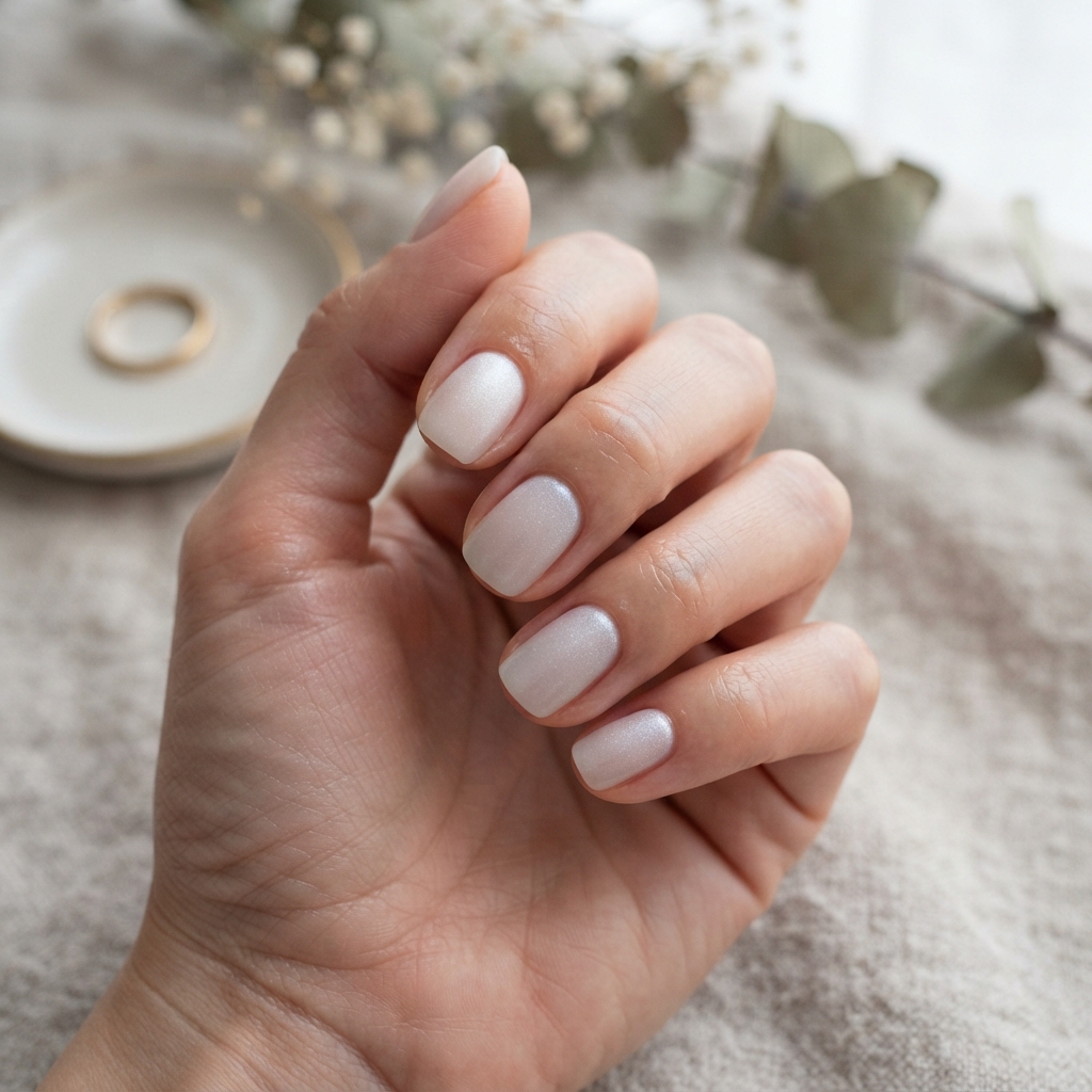 Nude Icy Nails Idea