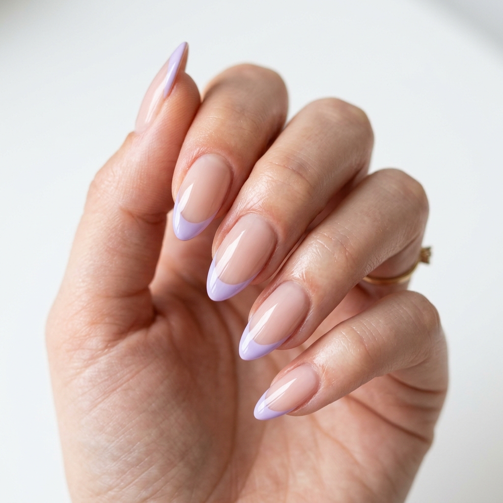 30 Purple French Tip Nails Ideas You'll Want to Save Now 2 Lavender French Tip Nails Ideas