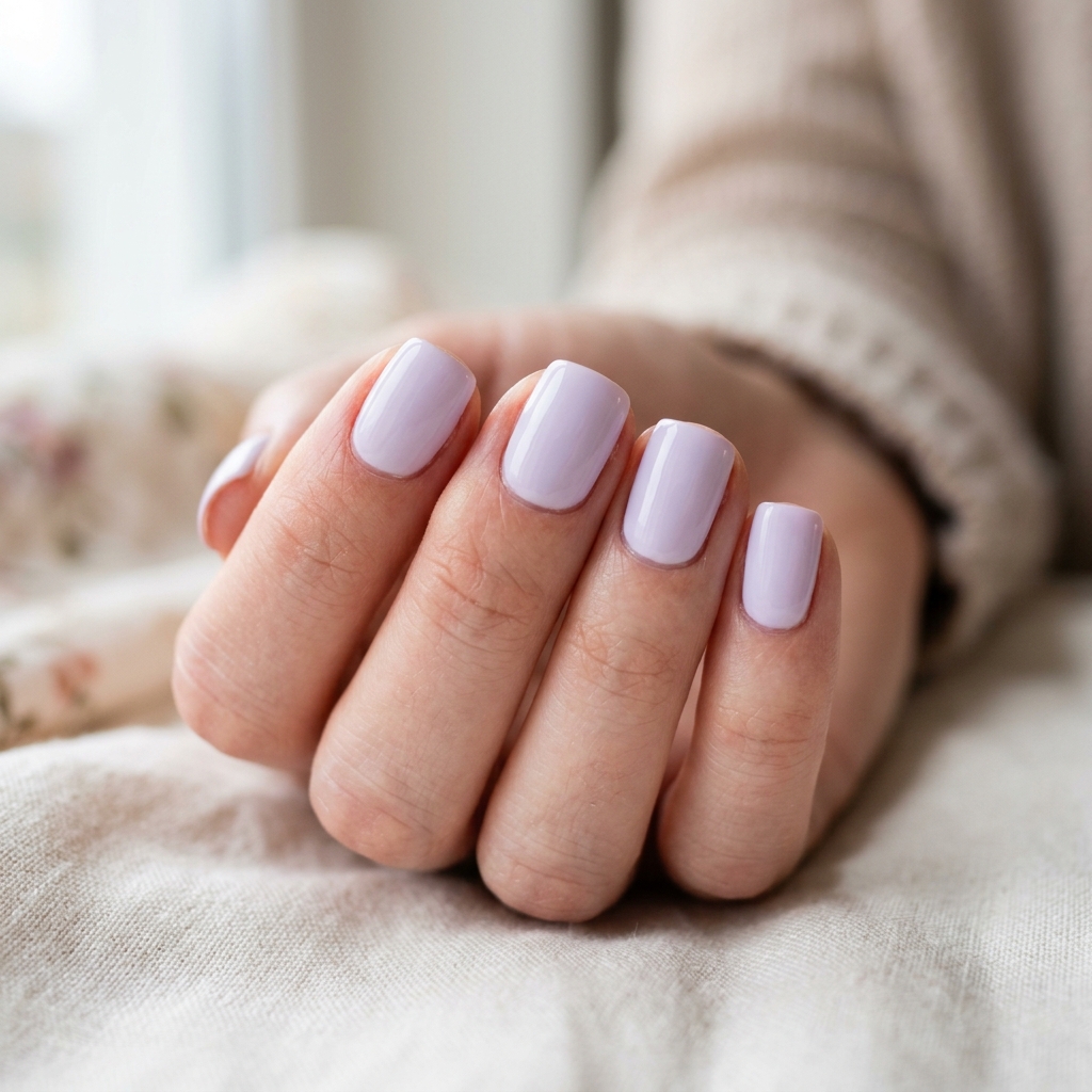 Simple Nails Ideas: 30 Effortless Ways to Elevate Your Everyday Manicure 23 Soft Lavender Simple Nails Idea