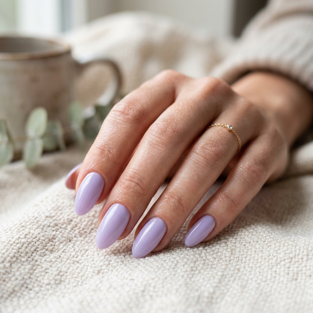 Soft Lavender Simple Summer Nails
