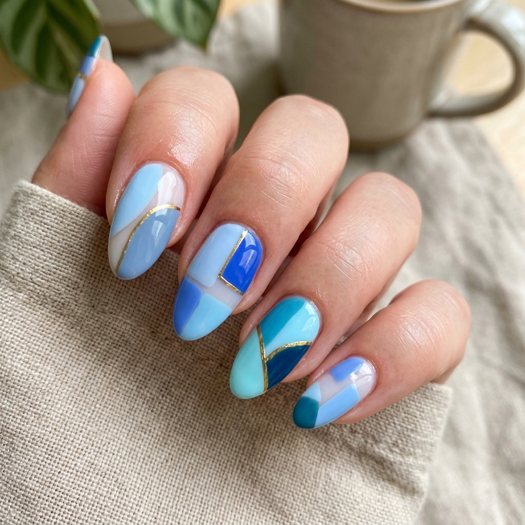 Light Blue Nails 30: Shades, Designs & Inspo for Every Style 28 Light Blue Abstract Nails Ideas