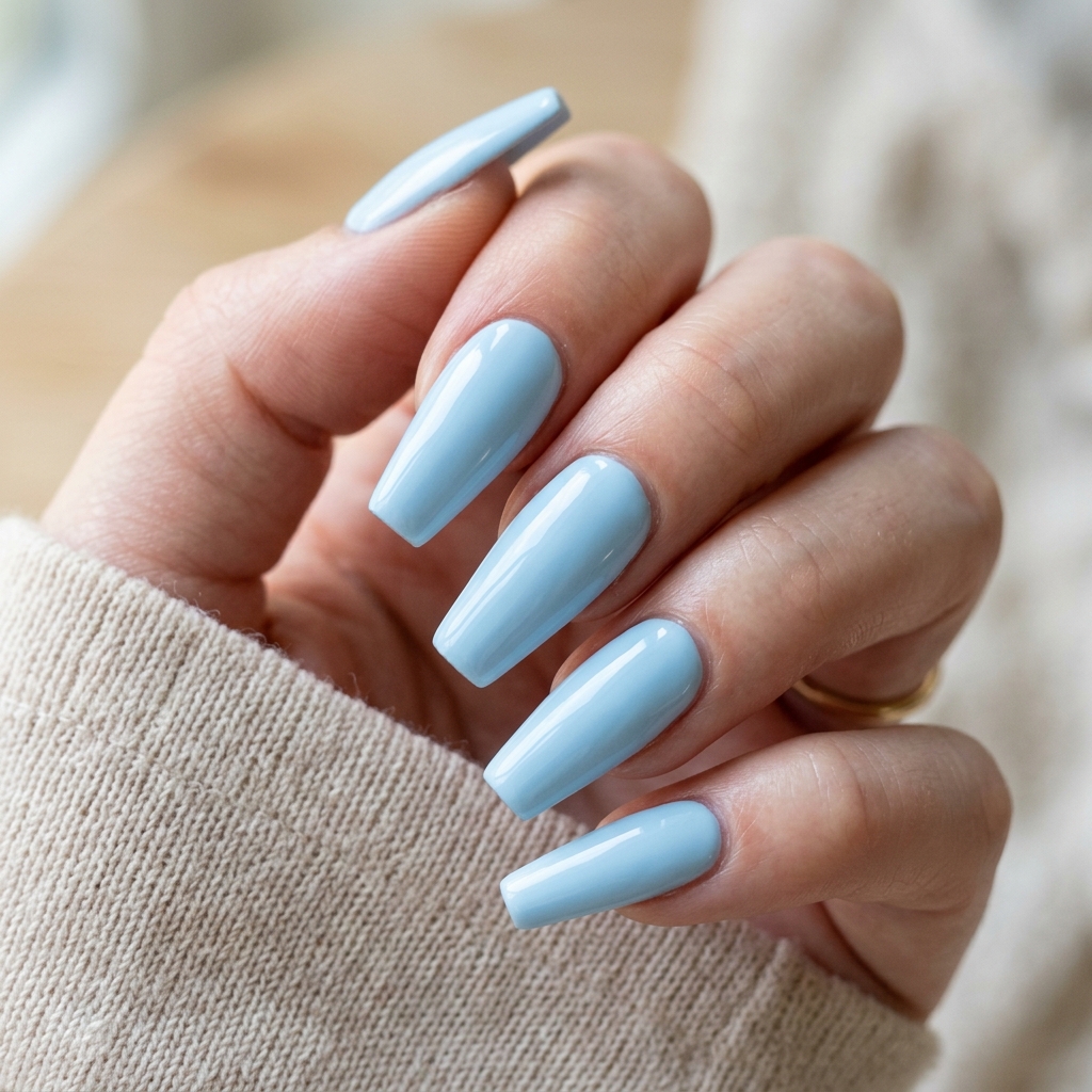 Light Blue Nails 30: Shades, Designs & Inspo for Every Style 17 Light Blue Coffin Nails Ideas