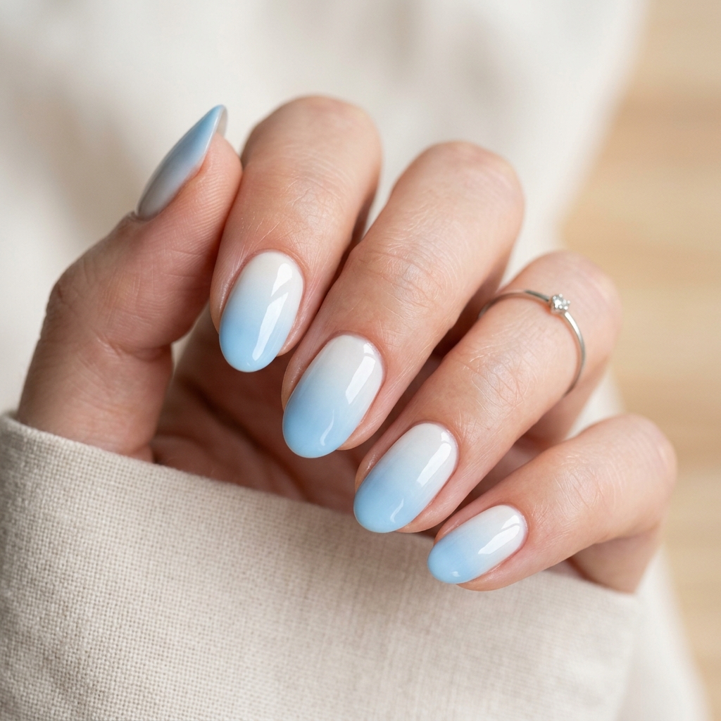 Light Blue Nails 30: Shades, Designs & Inspo for Every Style 3 Ombre Light Blue Nails Ideas