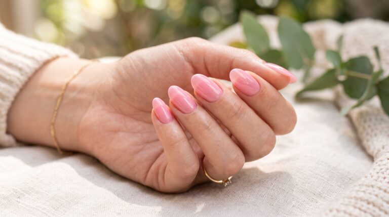 Light Pink Jelly Nails