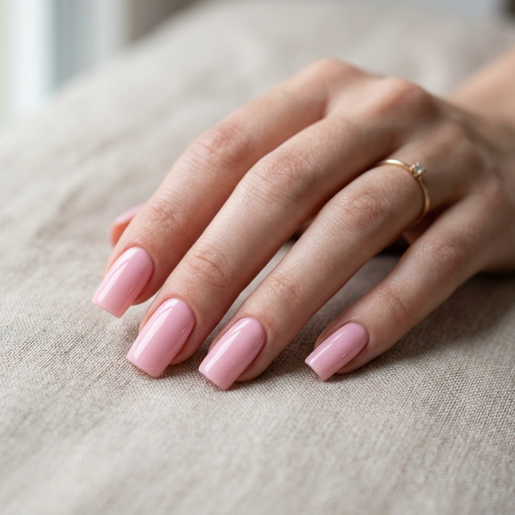 Square Blush Pink Nails Ideas