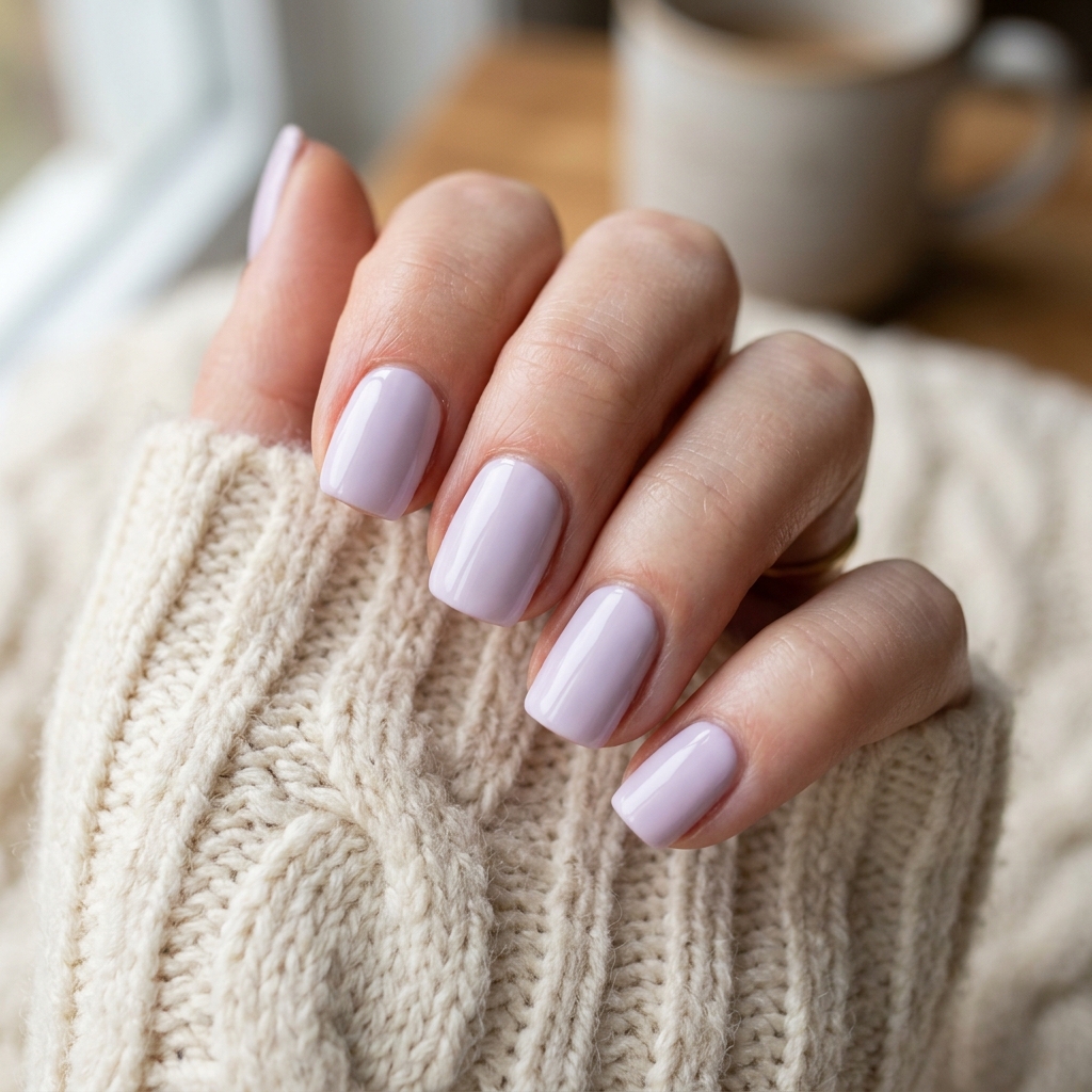 January Nails Ideas: 30 Fresh and Frosty Ways to Start the Year 21 Soft Lilac January Nails Idea