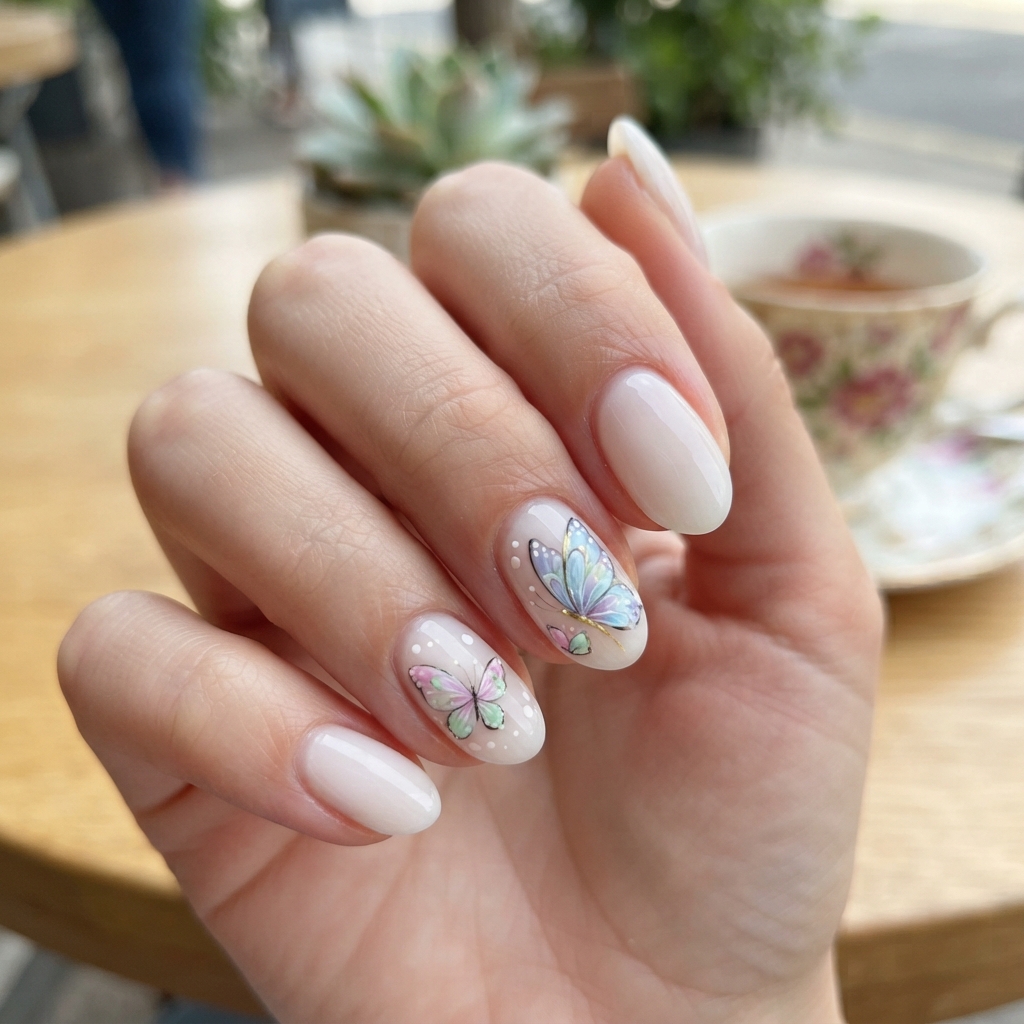 30 Pastel Spring Nails Ideas You'll Want to Pin Now 24 Pastel Butterfly Nail Ideas