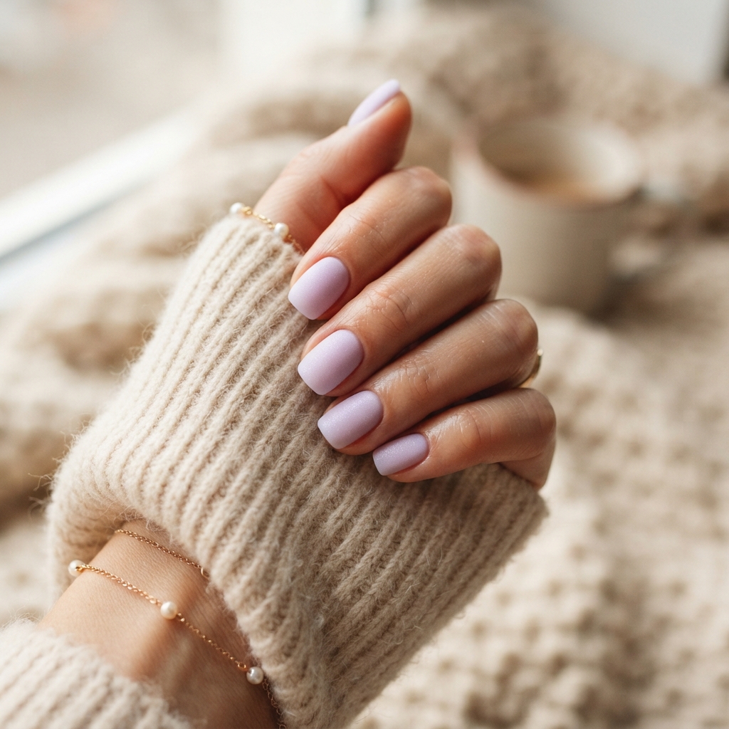 30 Winter Wonderland Nails Ideas You'll Want to Save 16 Frosty Lilac Nail Ideas