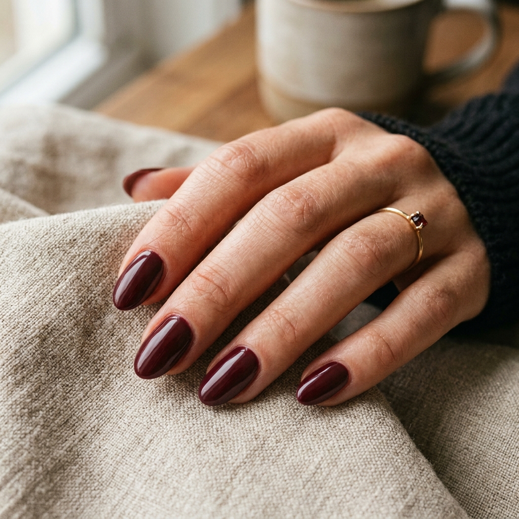 From Wine to Wine to Burgundy: 30 Dark Red Nails Ideas for Every Vibe 23 Maroon nails deep polish 202607122020