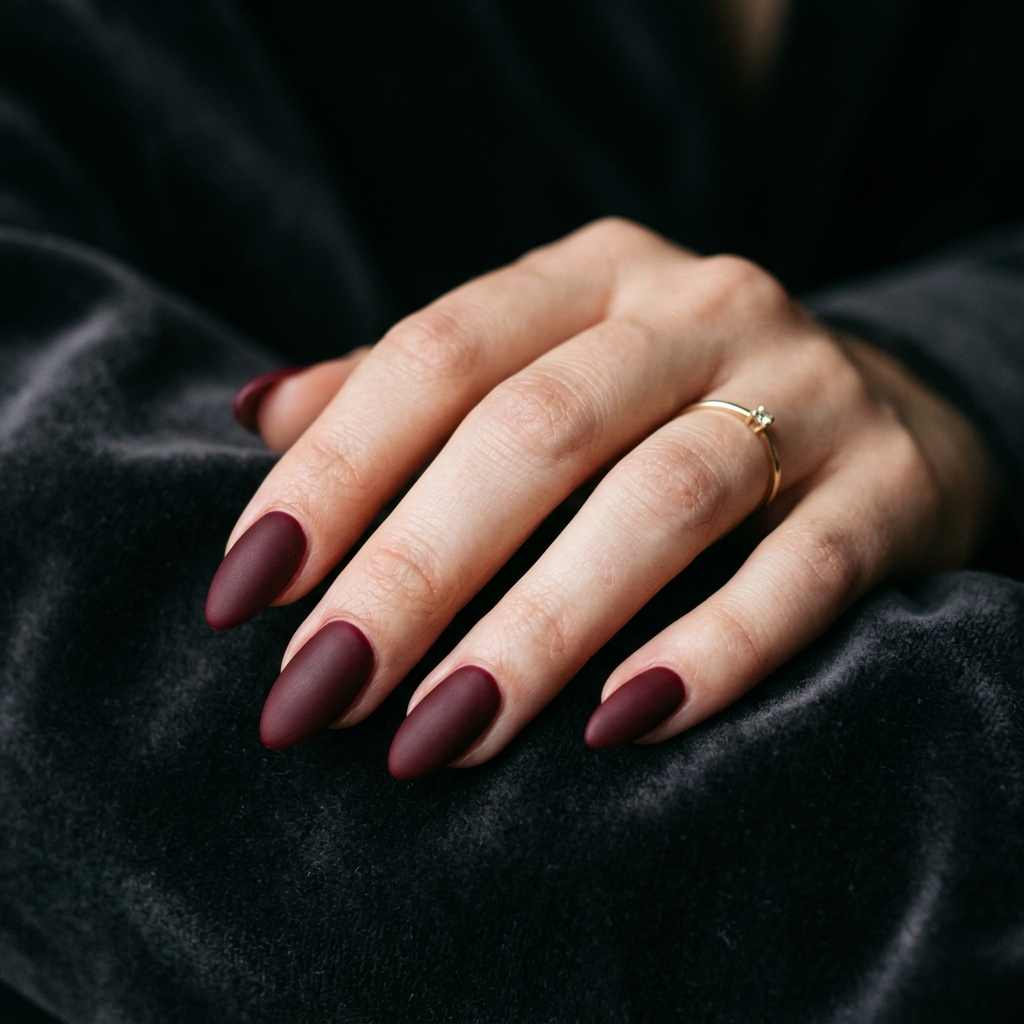 30 Simple Almond Nails Ideas That Never Go Out of Style 6 Matte Simple Almond Nails Idea
