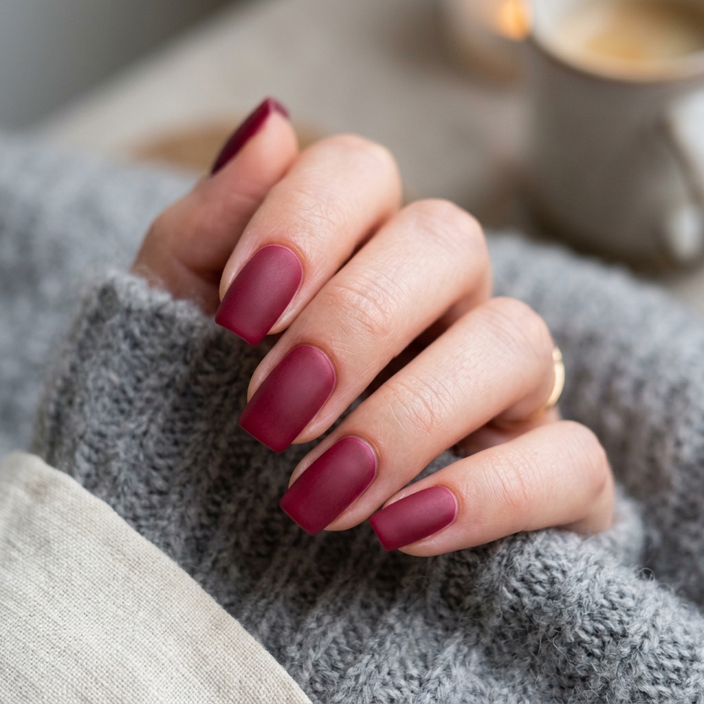 Matte Finish Nail Idea