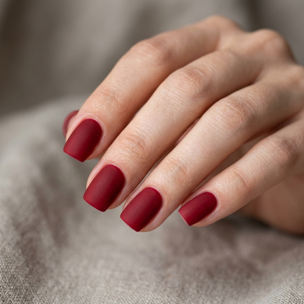 30 Valentines Nails Ideas to Fall in Love With 19 Matte Red Nail Ideas