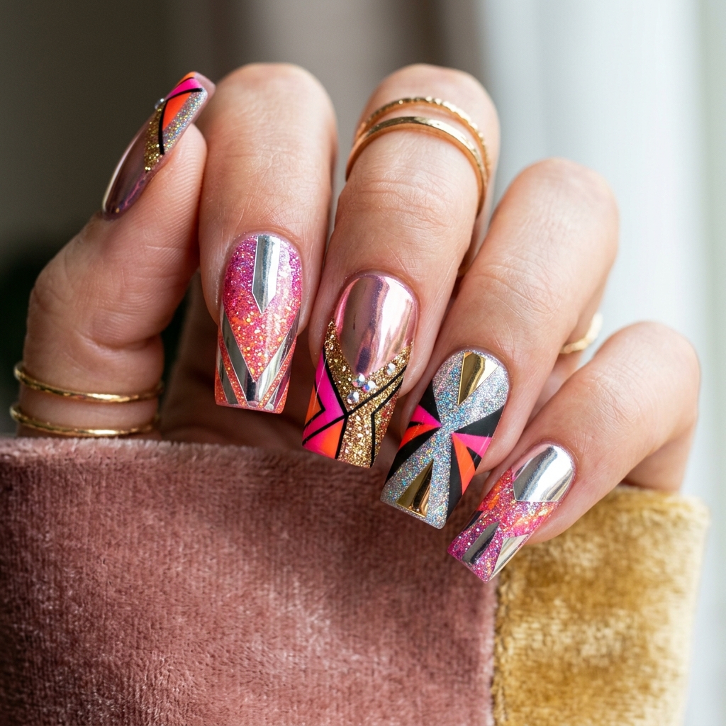 30 Pink and Orange Nails Ideas 30 Bold Statement Nail Ideas