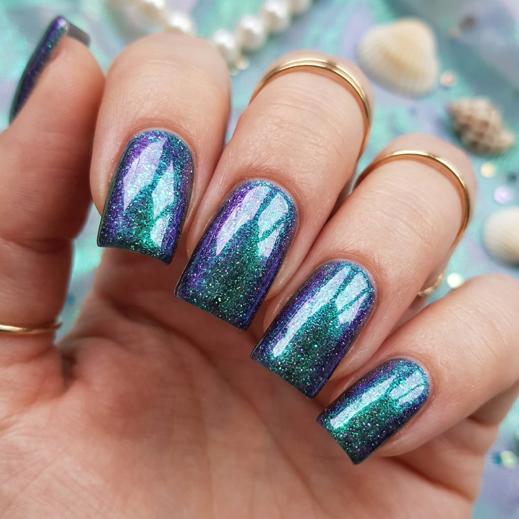 Bright Summer Nails Ideas: 30 Fun Looks to Inspire Your Next Manicure 19 Mermaid Shimmer Nail Ideas