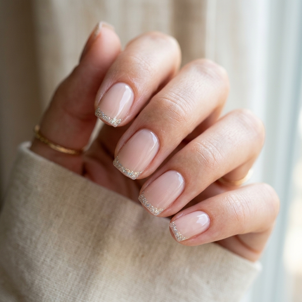 30 Simple Prom Nails Ideas for an Effortlessly Elegant Look 18 Micro Glitter Tip Ideas