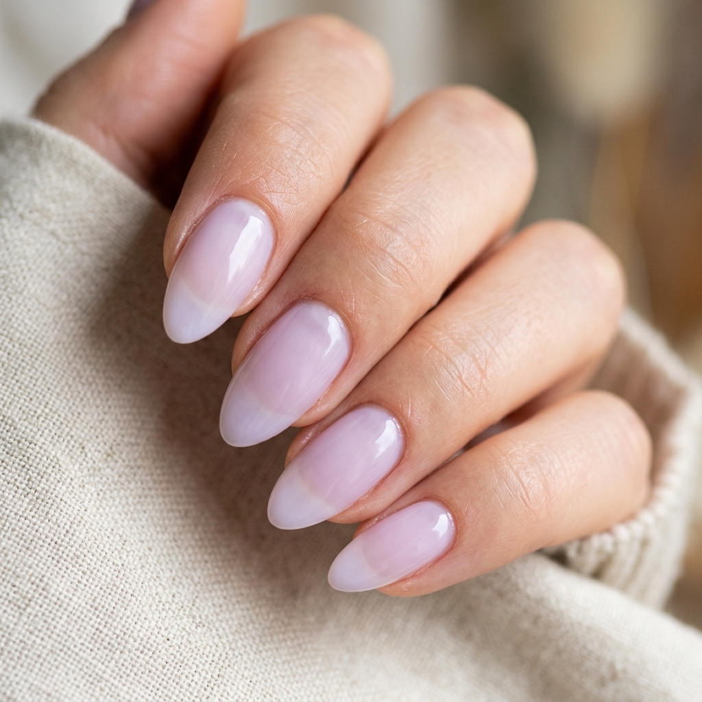 30 Pastel Nails Ideas 27 Milky Pastel Nails Idea