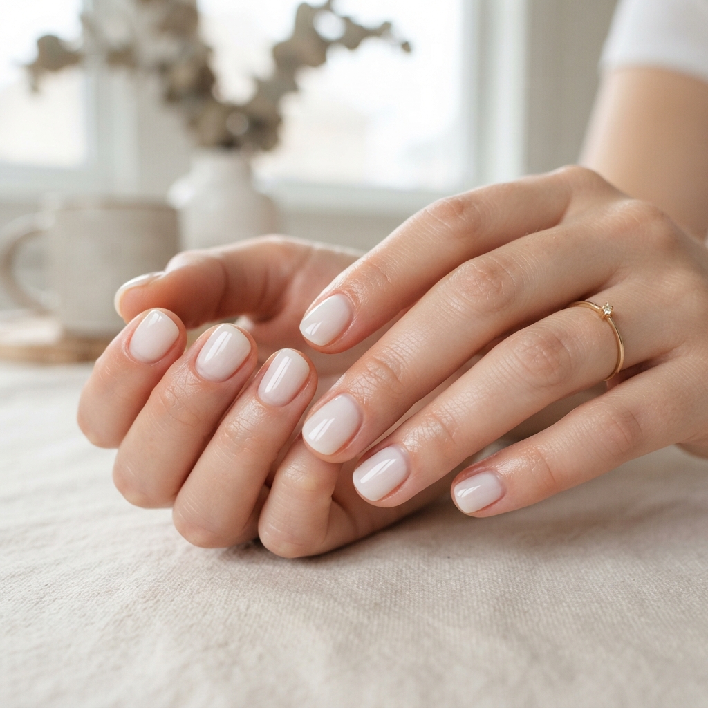 30 short Summer Nails 2025 ideas You'll Want to save Now 7 Milky White Short Summer Nails 2025 Ideas