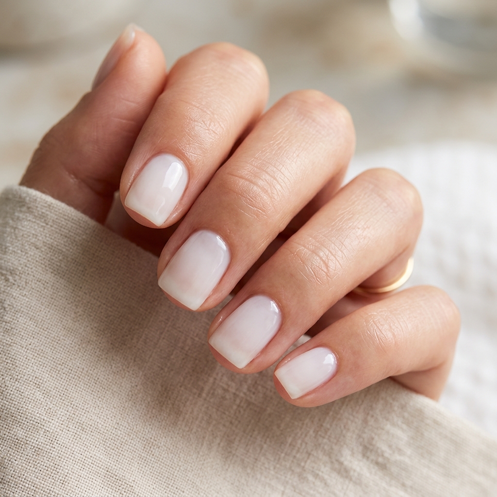 30 Simple Prom Nails Ideas for an Effortlessly Elegant Look 29 Milky White Nail Ideas