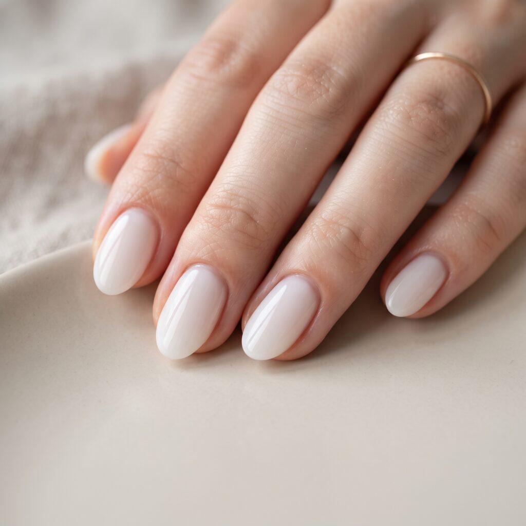 30 Plain Summer Nails Ideas You'll Want to Pin Now 4 Milky White Plain Summer Nails Ideas
