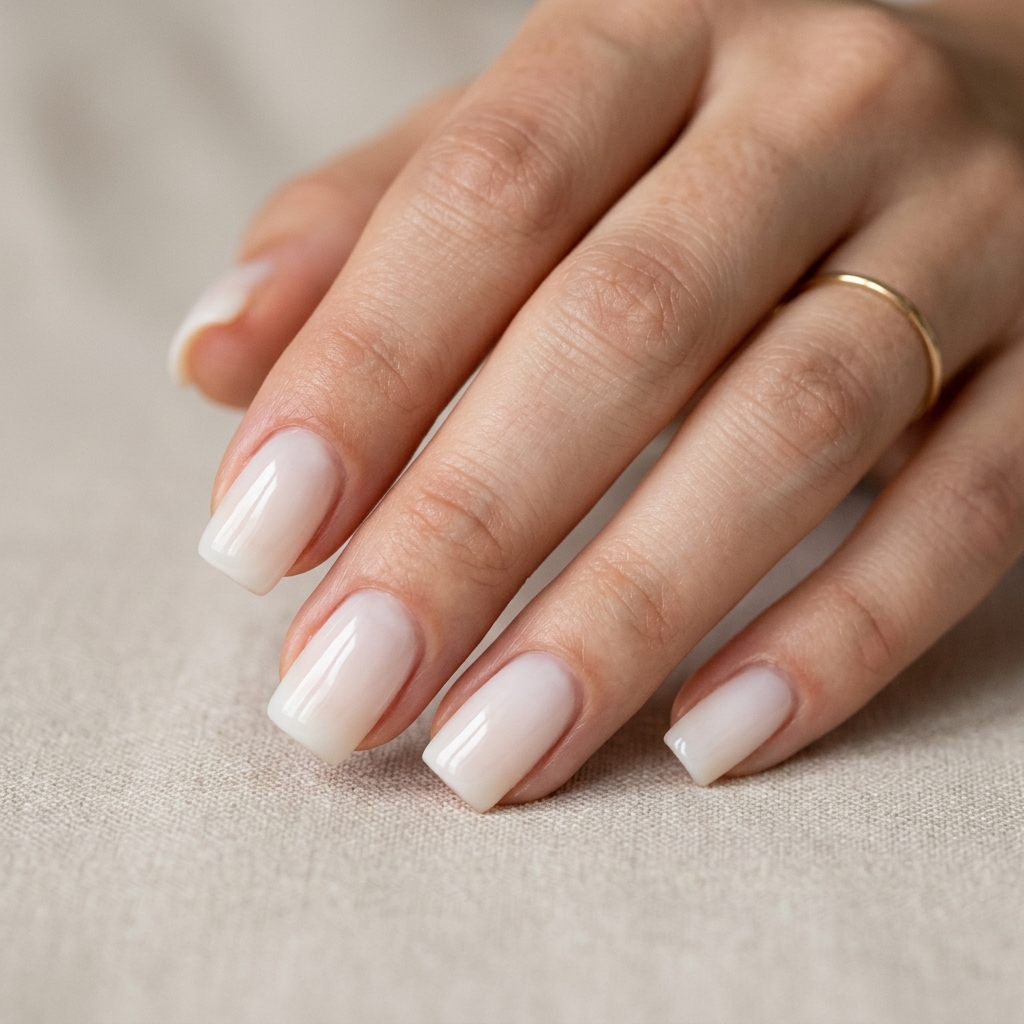 Classic Milky White Nail Idea