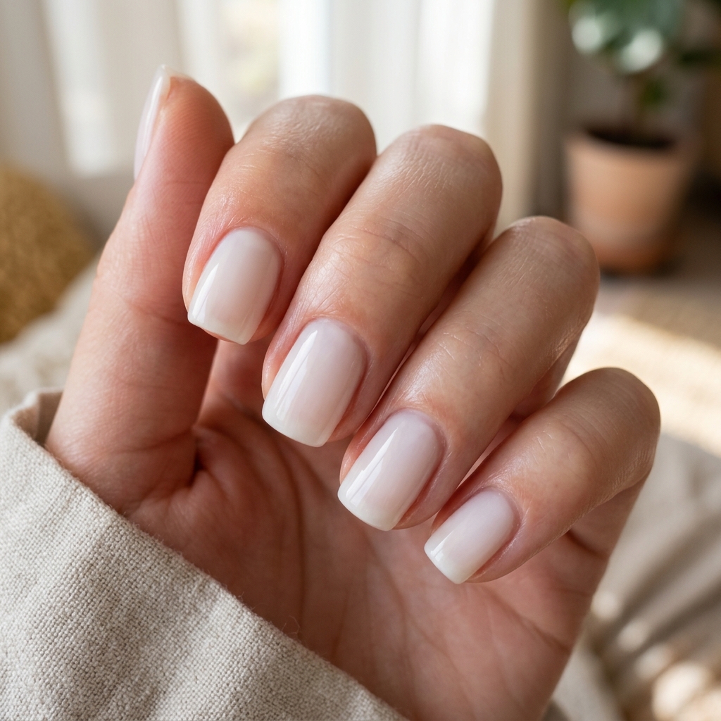 Simple Nails Ideas: 30 Effortless Ways to Elevate Your Everyday Manicure 6 Milky White Simple Nails Idea