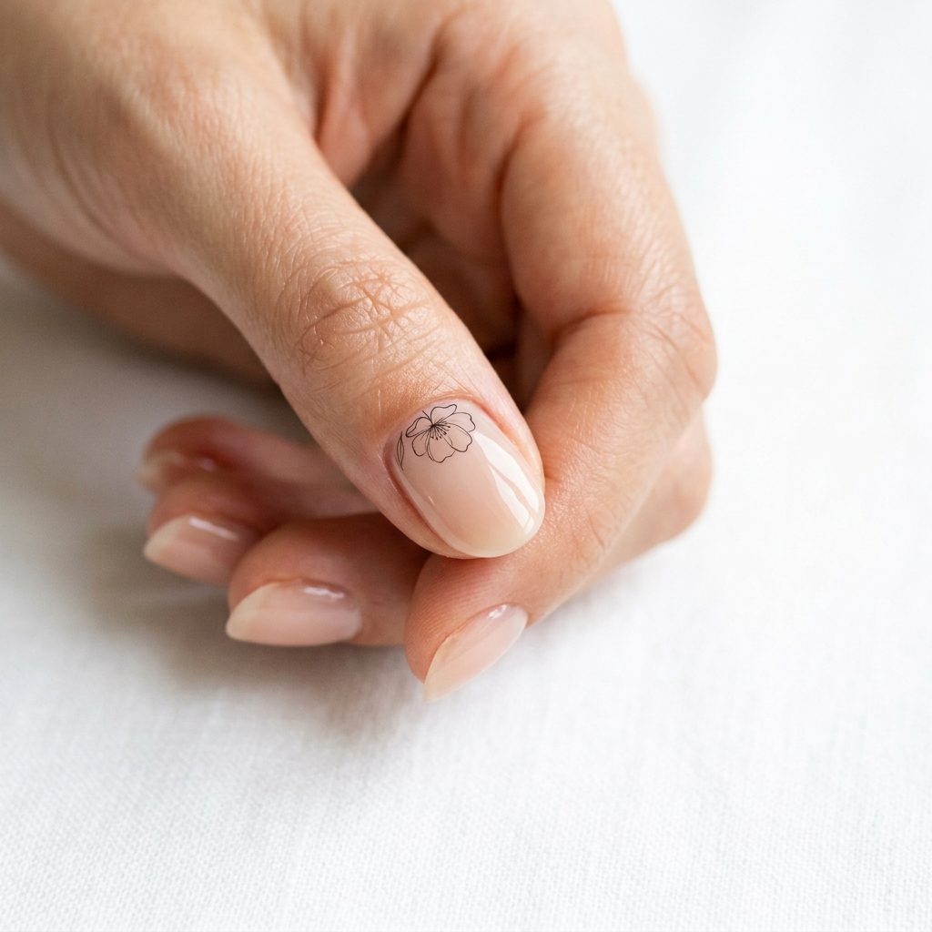 Flower Nails: 30 Stunning Floral Ideas to Inspire Your Next Manicure 13 Minimalist Flower Nails Ideas
