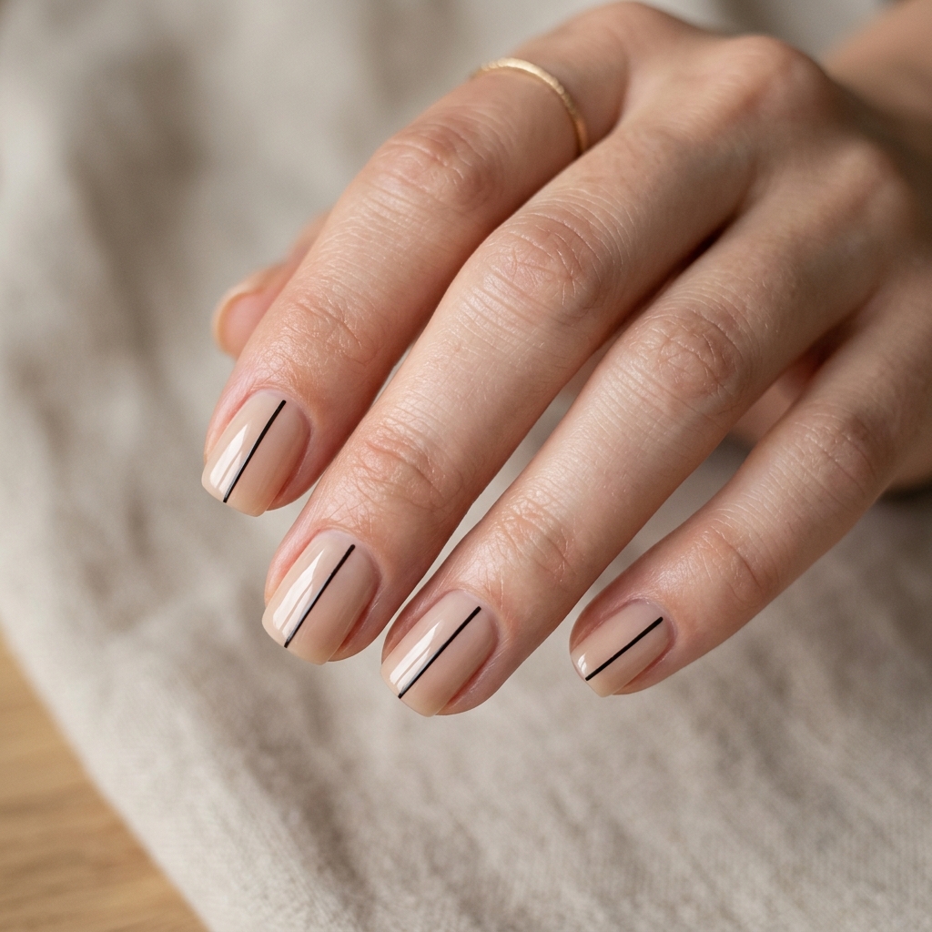 Simple Nails Ideas: 30 Effortless Ways to Elevate Your Everyday Manicure 4 Minimalist Line Simple Nails Idea