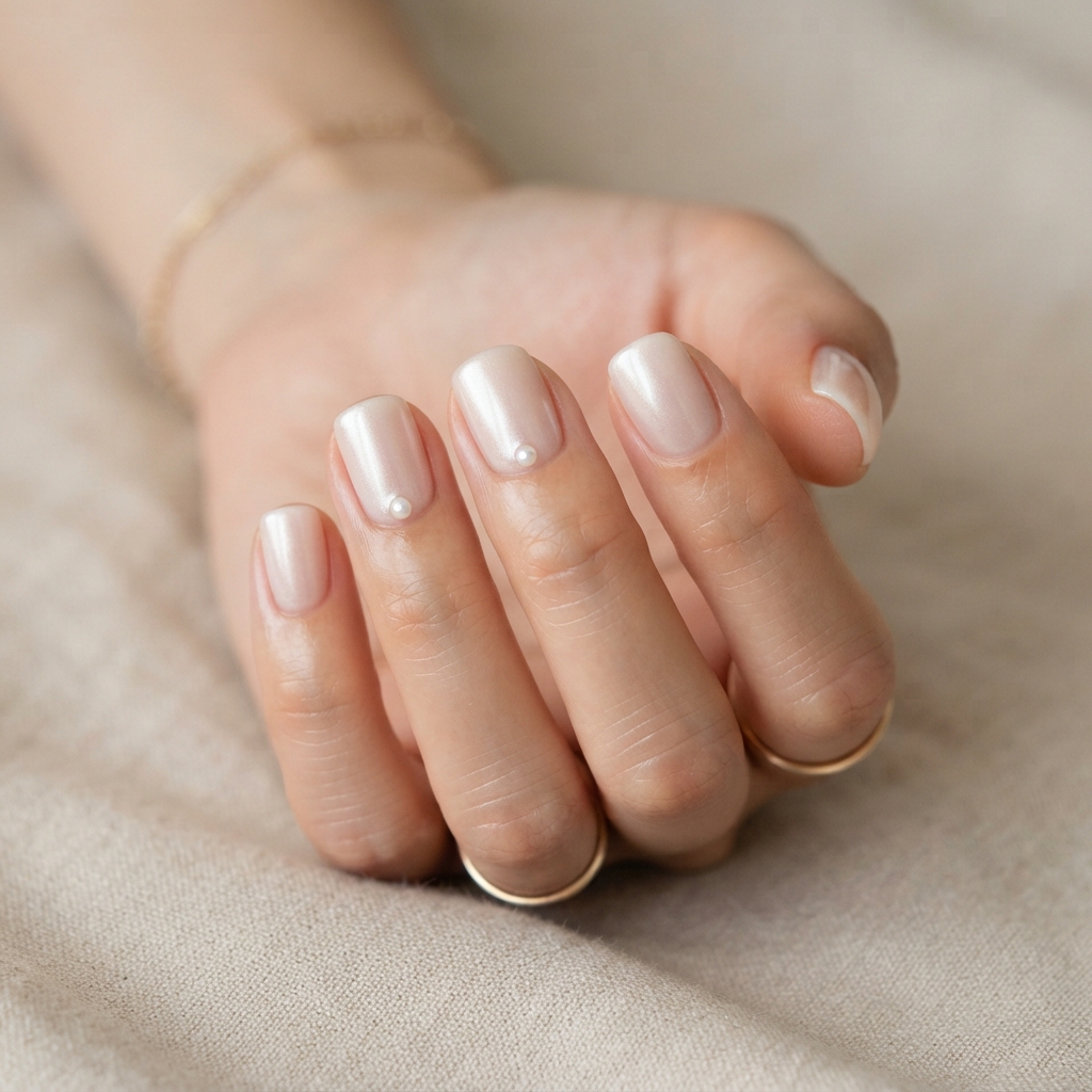 30 Pearl Nails Ideas to Inspire Your Next Manicure 6 Minimalist Pearl Nails Ideas