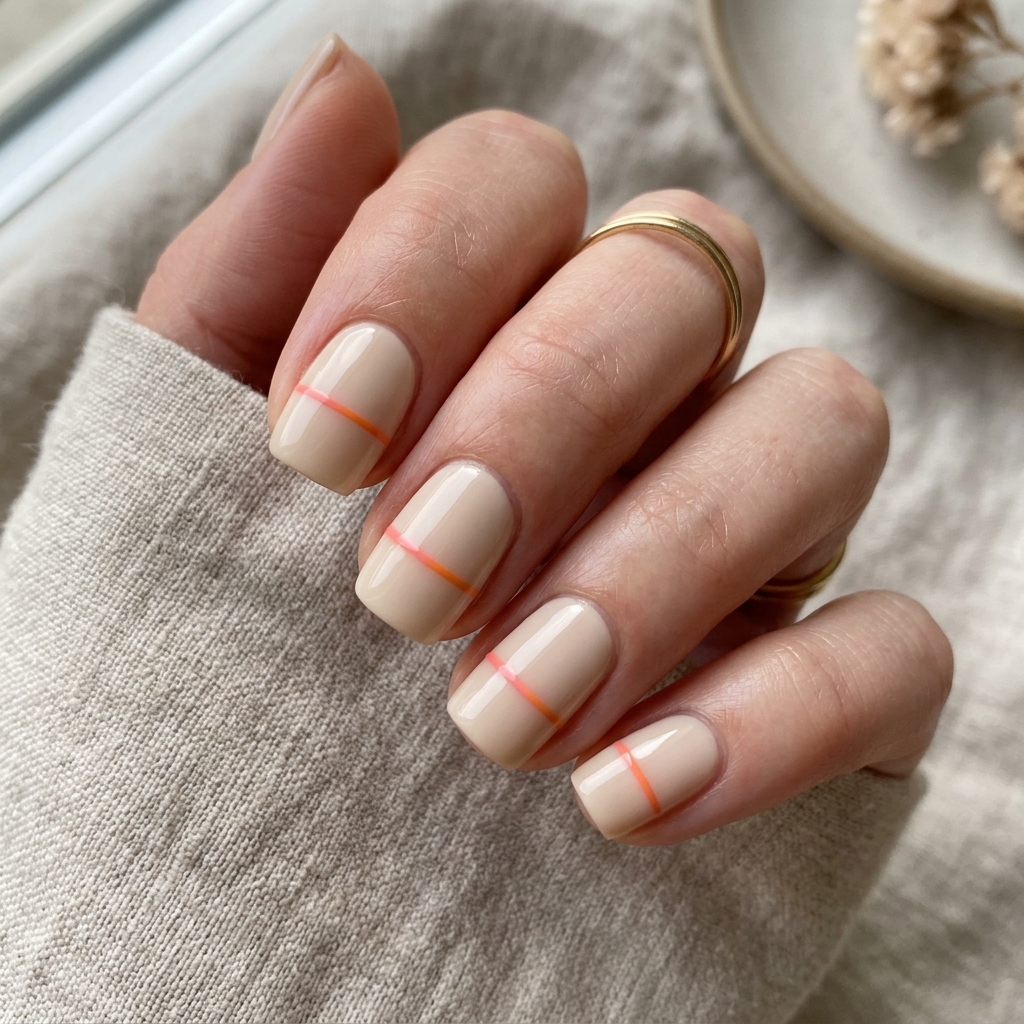 30 Pink and Orange Nails Ideas 29 Minimalist Pink and Orange Nails Ideas