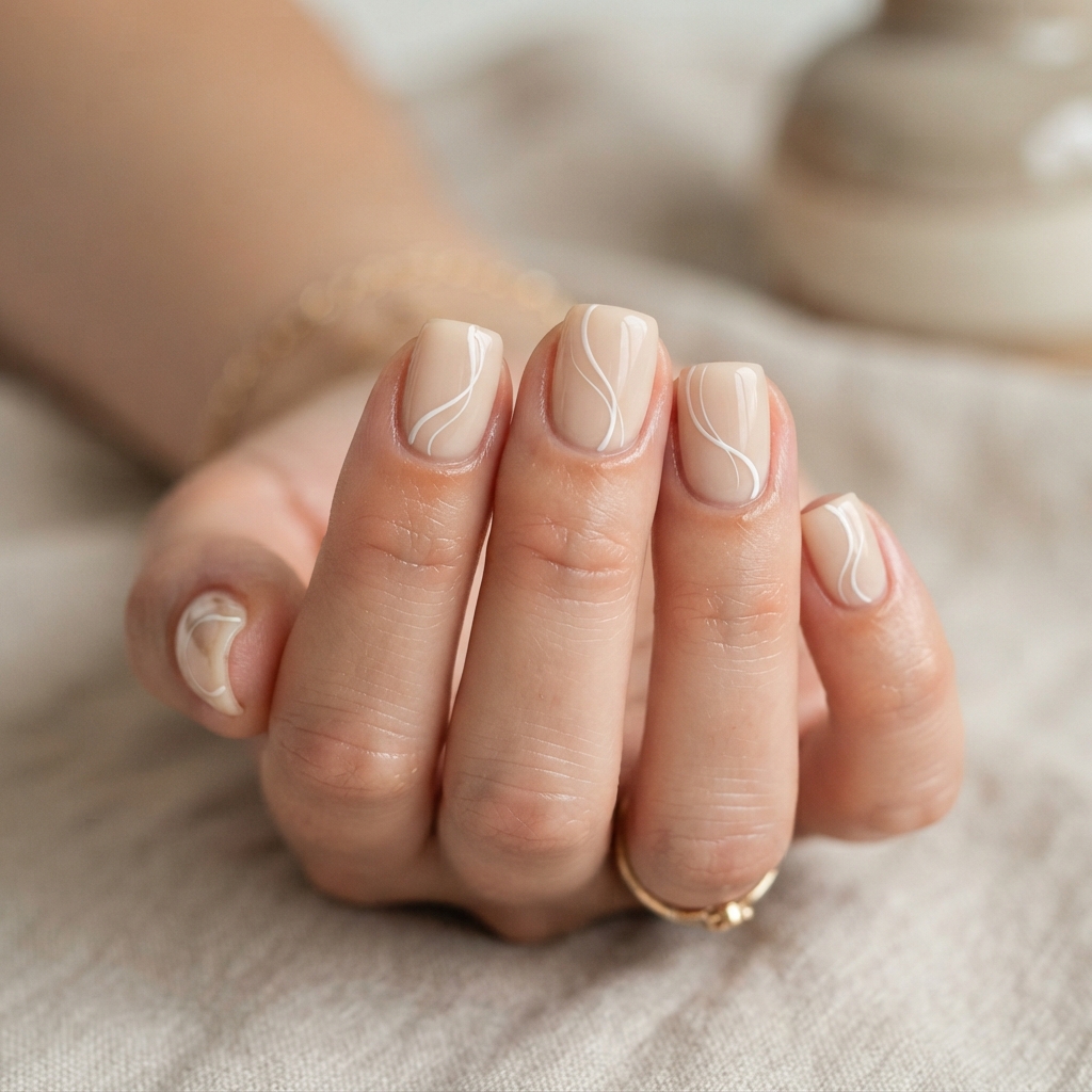 30 Plain Summer Nails Ideas You'll Want to Pin Now 31 Minimalist Swirl Nail Ideas