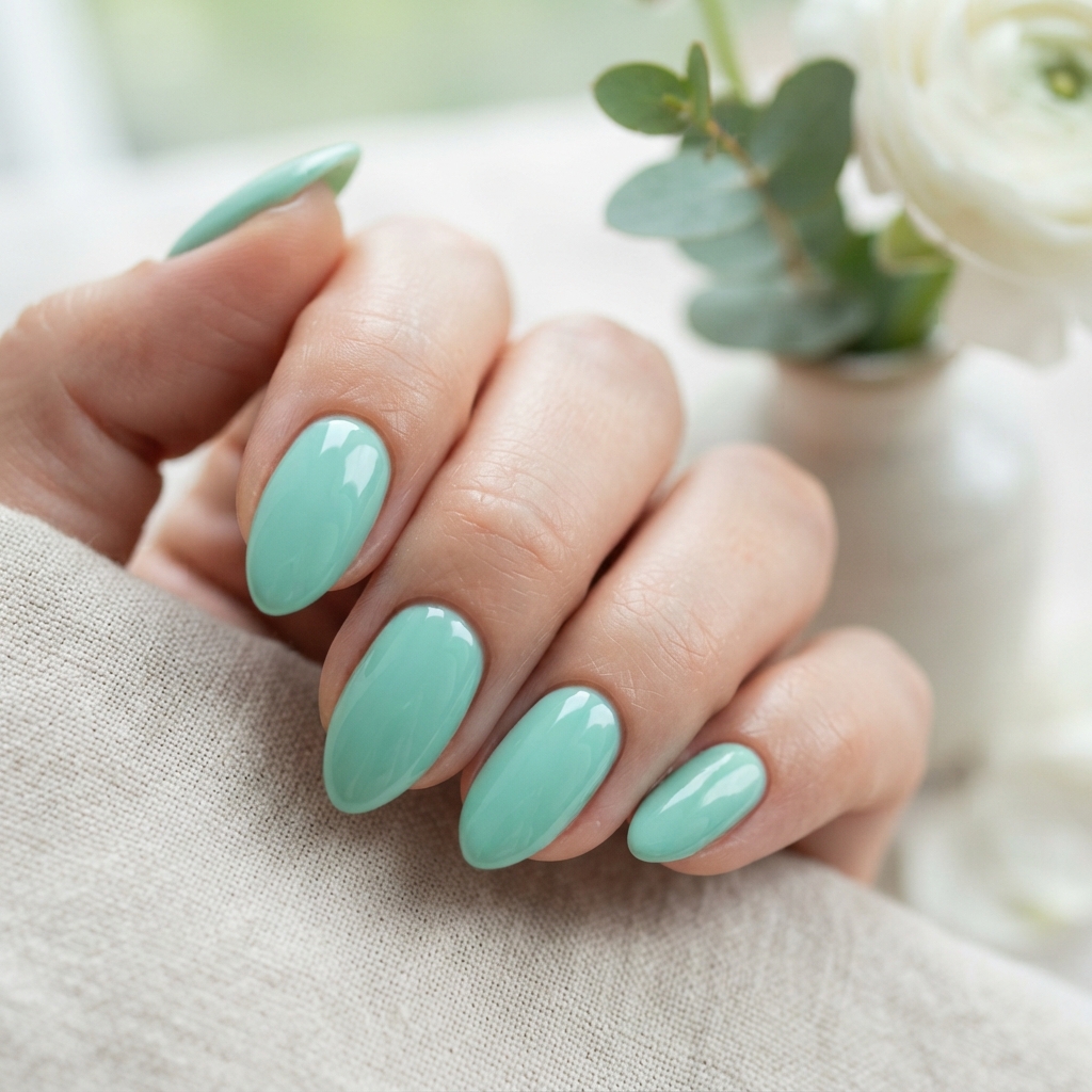 30 Plain Summer Nails Ideas You'll Want to Pin Now 16 Mint Green Plain Summer Nails Ideas