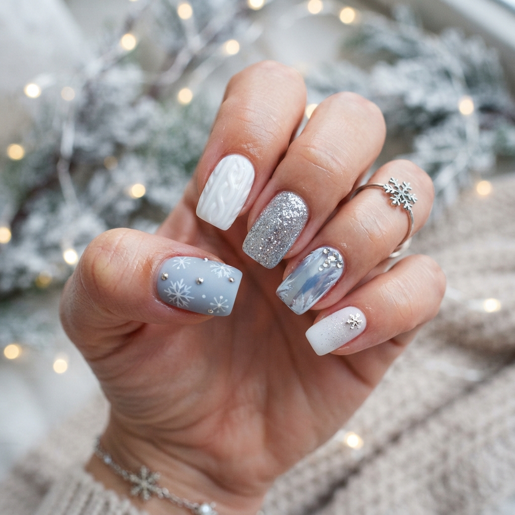 30 Winter Gel Nails Ideas You'll Want to Save 29 Winter Wonderland Nail Art Idea