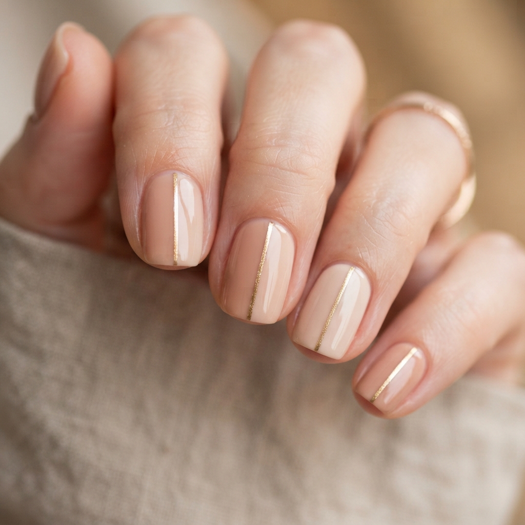 30 Simple Nail Art Ideas to Spark Your Creativity 24 Metallic Line Nail Art Ideas