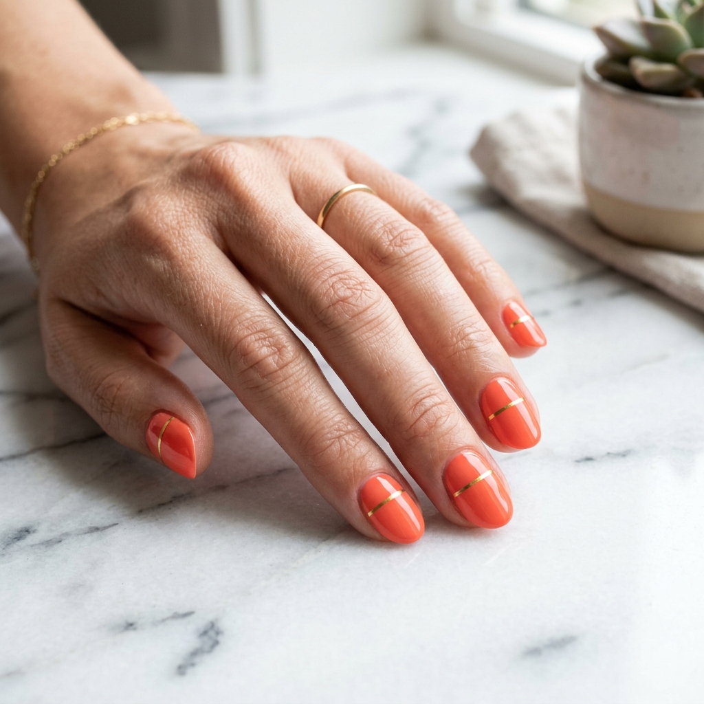 Simple Stripe Summer Nail Ideas