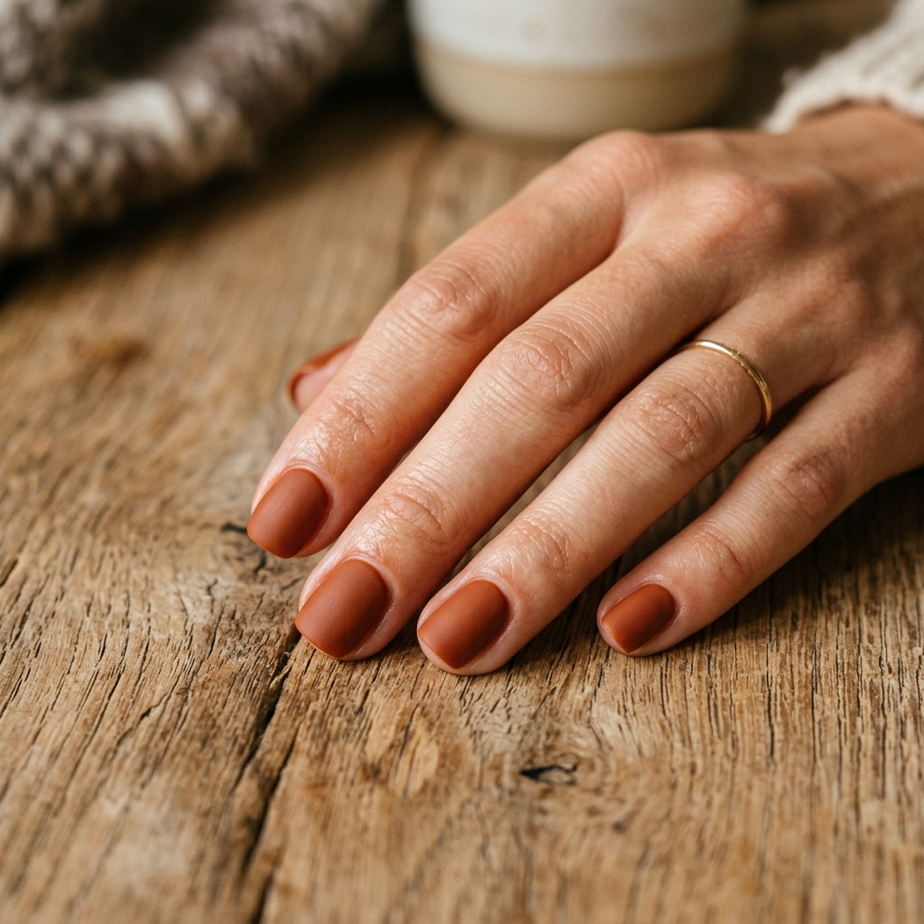 Simple Short Nails Ideas: 30 Creative Looks to Inspire Your Next Manicure 22 Earth Tone Short Nails Idea