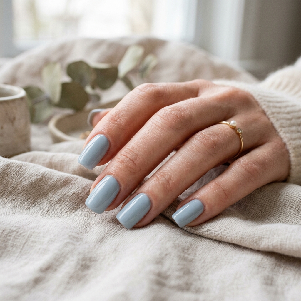 30 Simple Prom Nails Ideas for an Effortlessly Elegant Look 28 Soft Blue Elegance Ideas