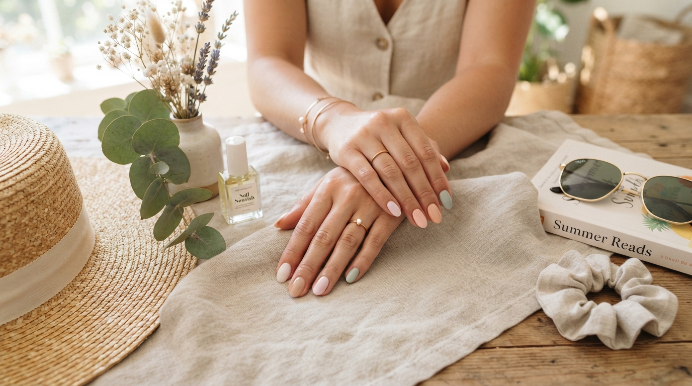 Plain Summer Nails