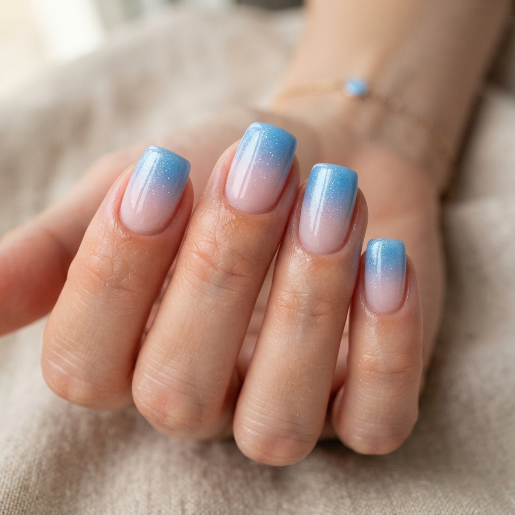 Cool Toned Periwinkle Nails Idea