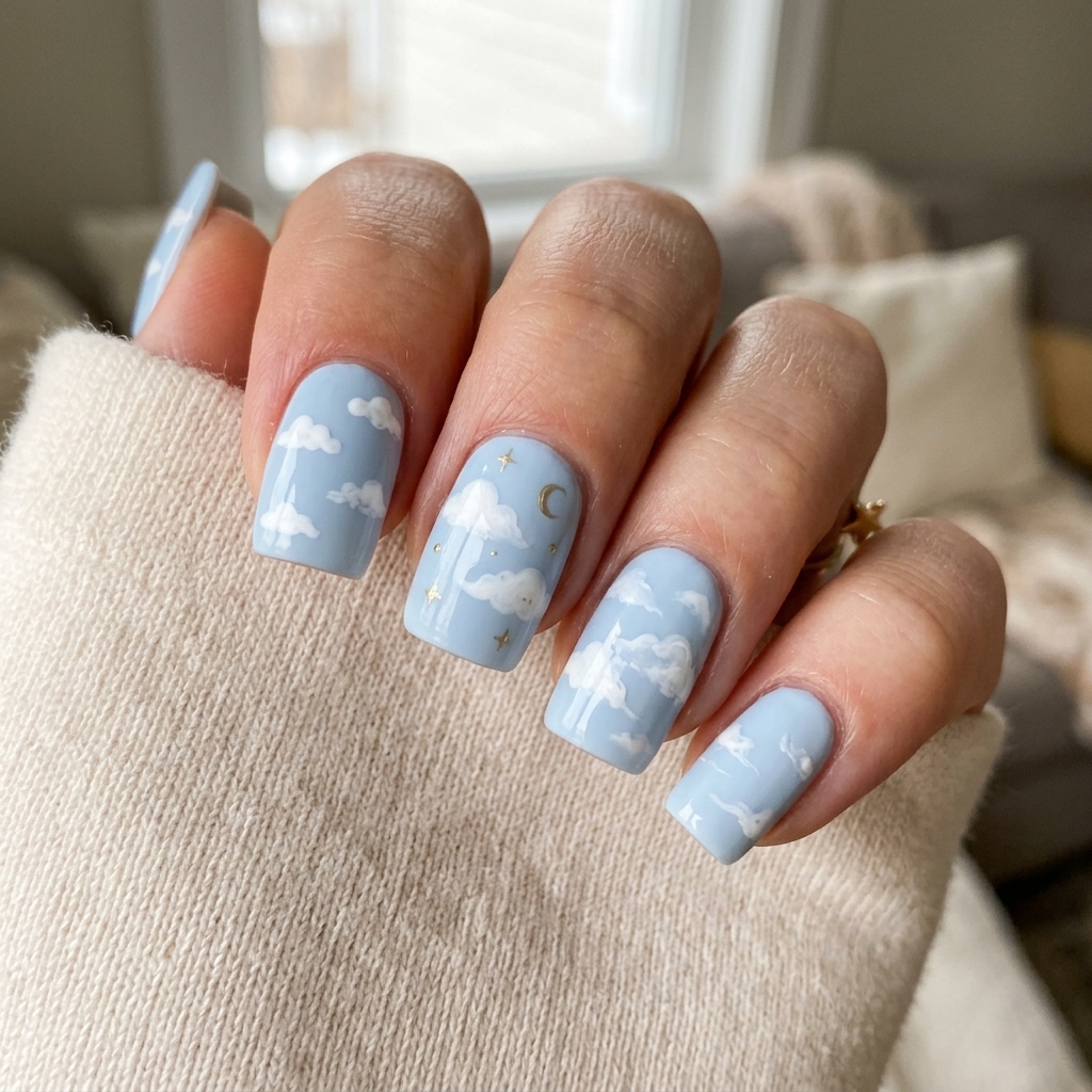 Cloud Nail Idea