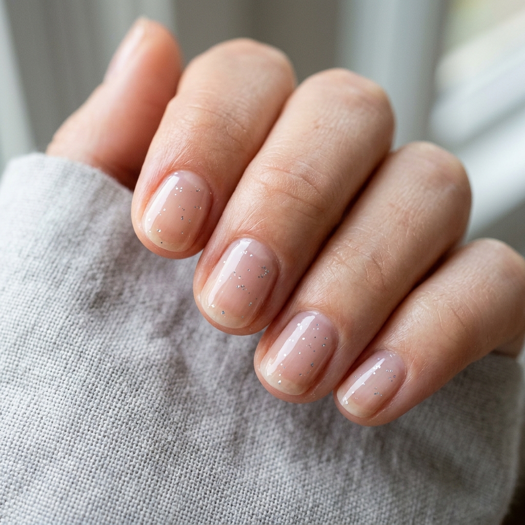 30 Simple Prom Nails Ideas for an Effortlessly Elegant Look 25 Barely-There Glitter Ideas